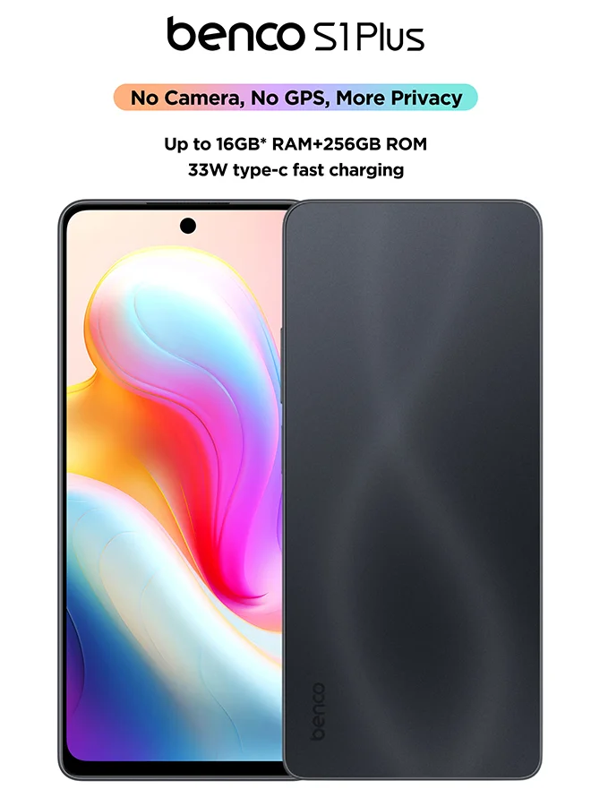 Benco S1 Plus Smartphone 16GB RAM 256GB Storage 4G LTE (Dark Grey, 6.8 inch) vuygu