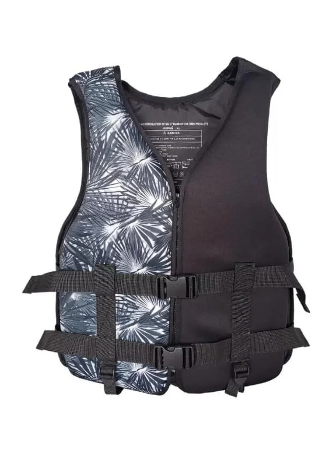 REBENUO Professional Life Jacket Safety Vest for Kayaking Boating Swimming and Surfing (Black, XXL, 90-120 kg) nu3uj