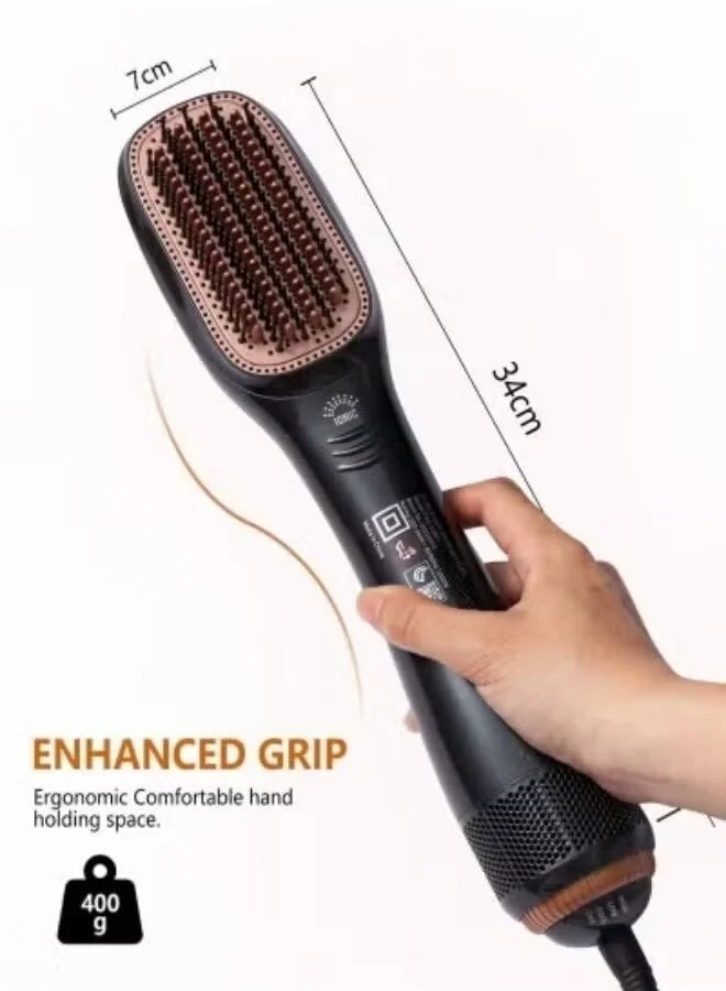 Joycare Ceramic Hair Dryer and Styler 2-in-1 Professional Ionic Styling Tool with Adjustable Heat and Speed Settings (Black) sln7q