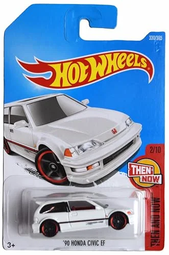 Premium Die-Cast Model Car 90 Civic EF Series Collectible Vehicle (White, 1:64 Scale) igy47