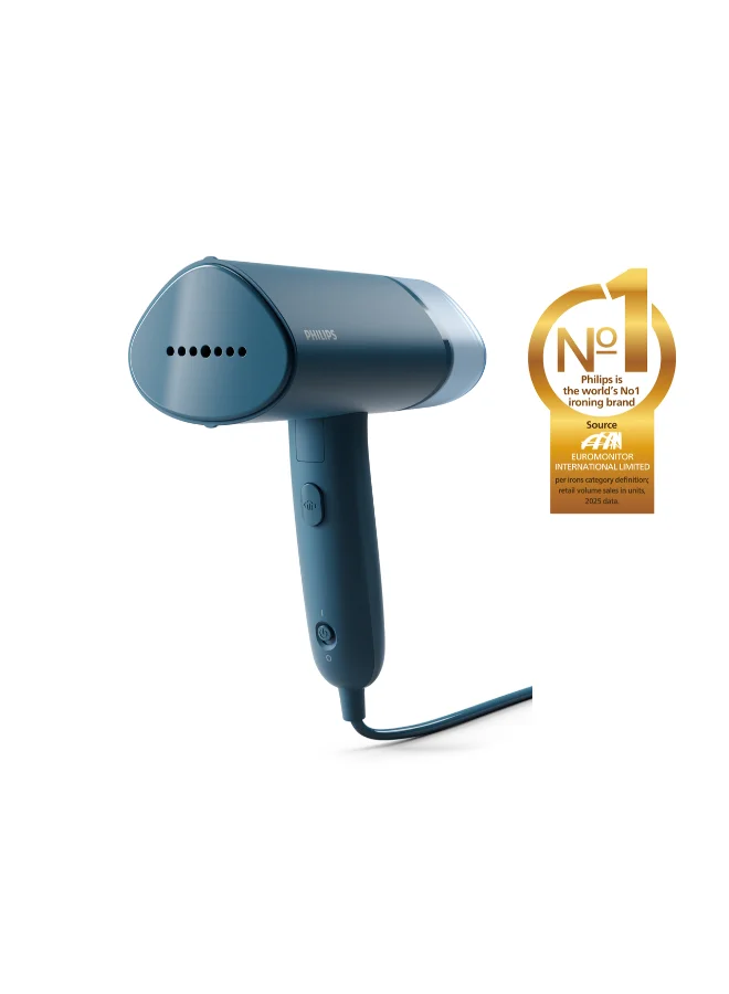 Professional Compact Handheld Garment Steamer, Foldable Design for Travel, 1000W Power, 100 mL Capacity (Blue) ym4k1