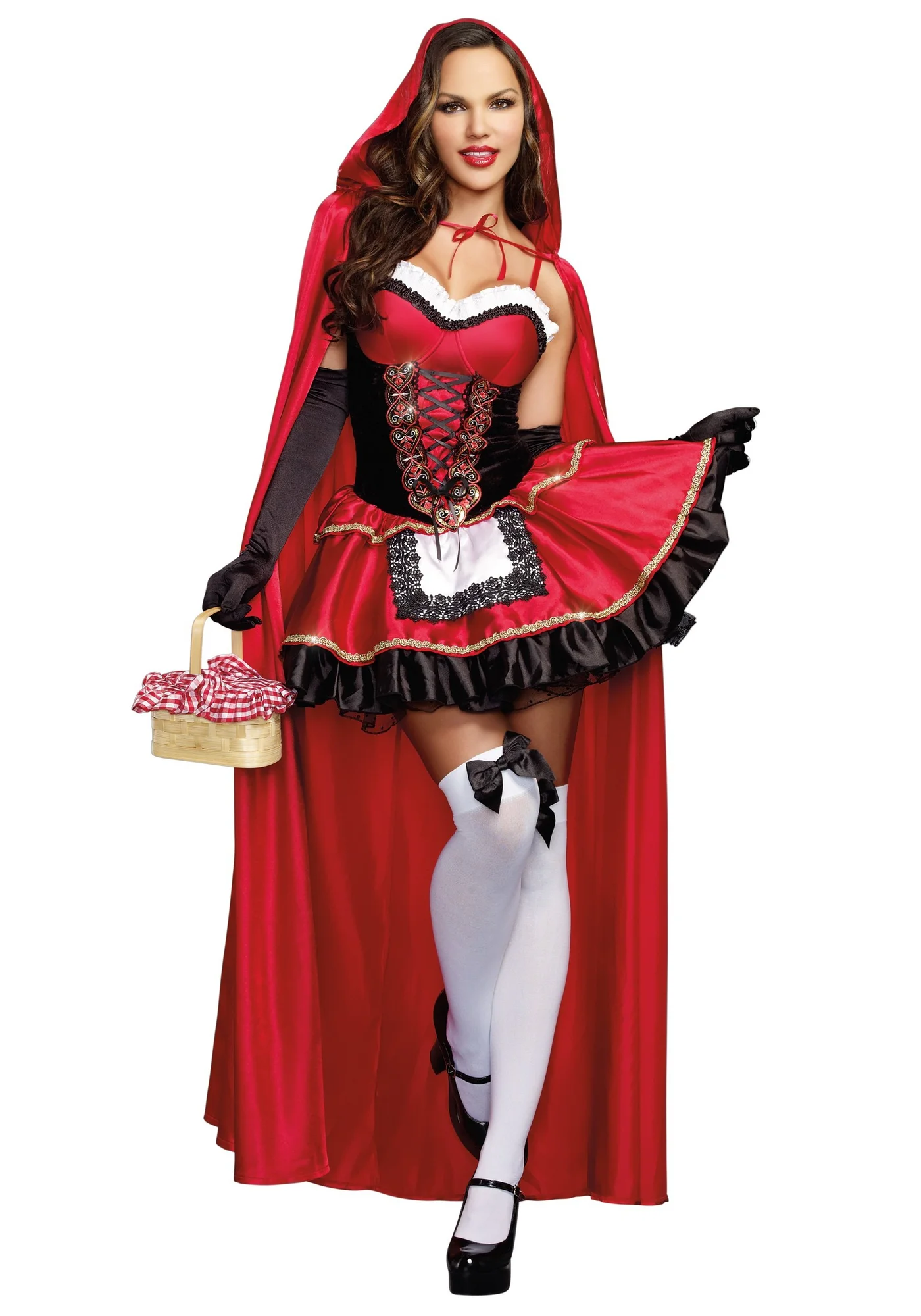 Premium Little Red Riding Hood Costume for Women (Red, Small) qj0y7