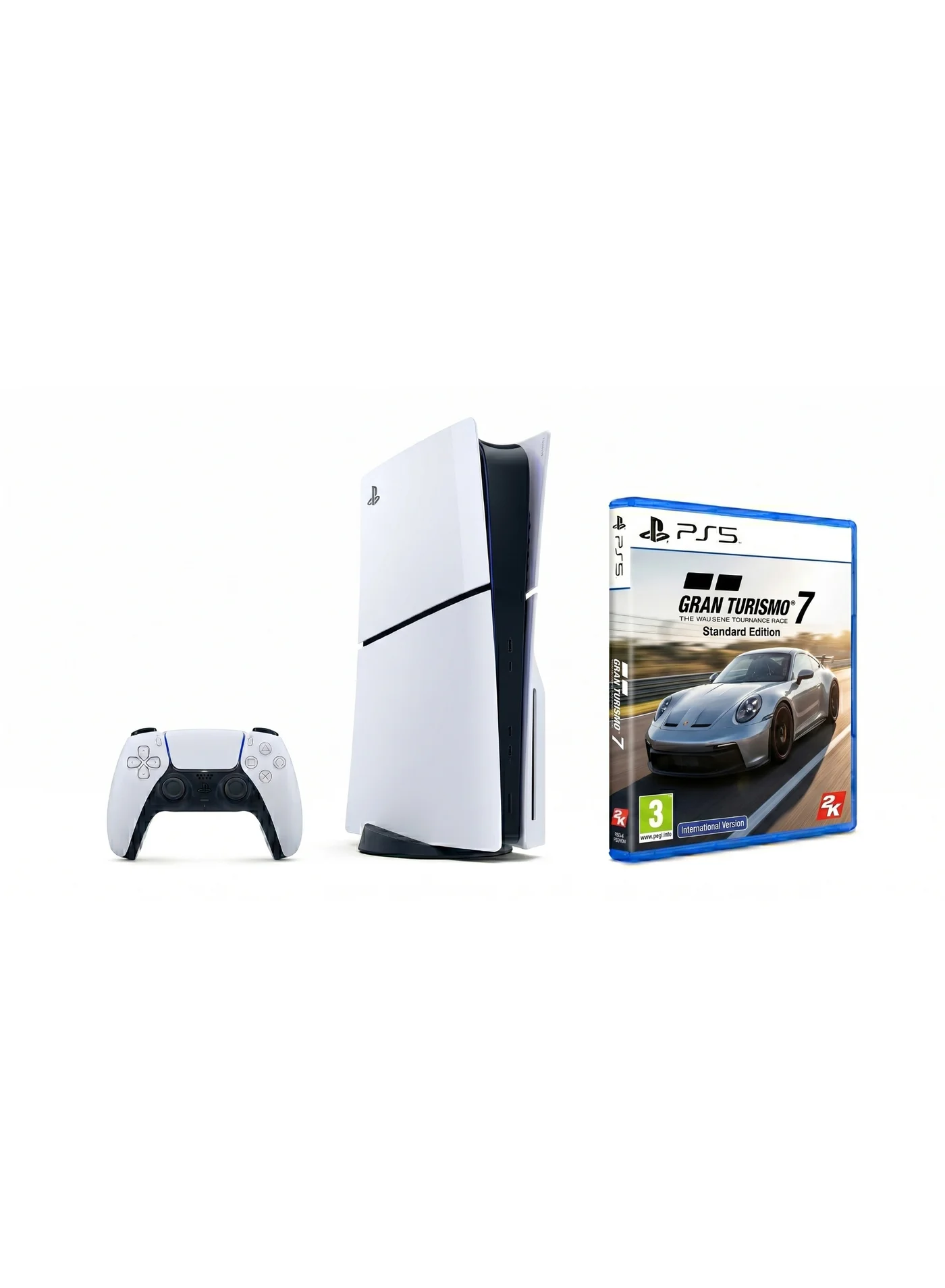 Premium Slim Disc Gaming Console with Racing Simulation Game Bundle (International Version, 1 TB) yjdwu
