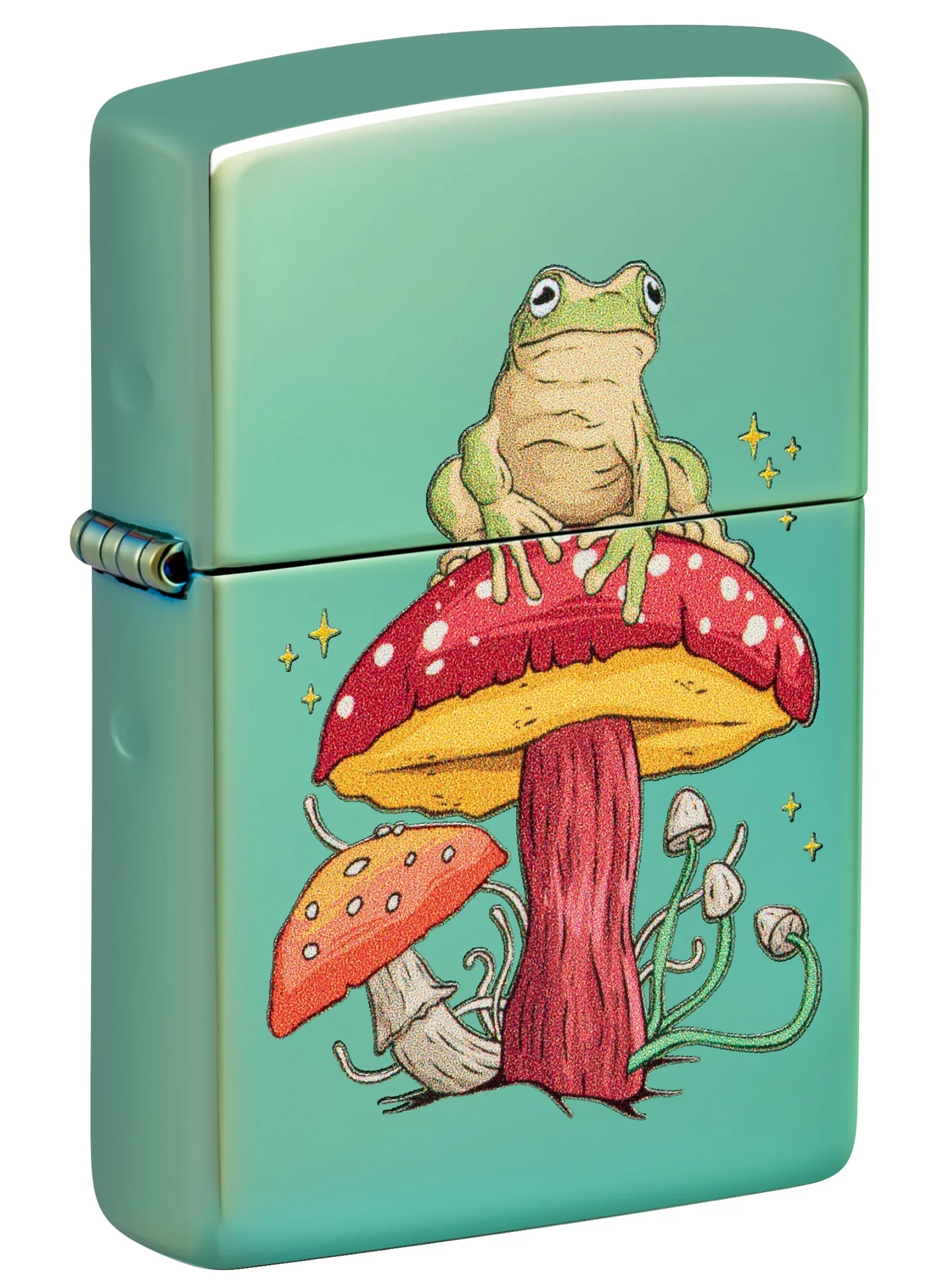 Premium Mystical Frog Design Windproof Lighter High Polish Finish (Green, 5.7 cm) cgsdf