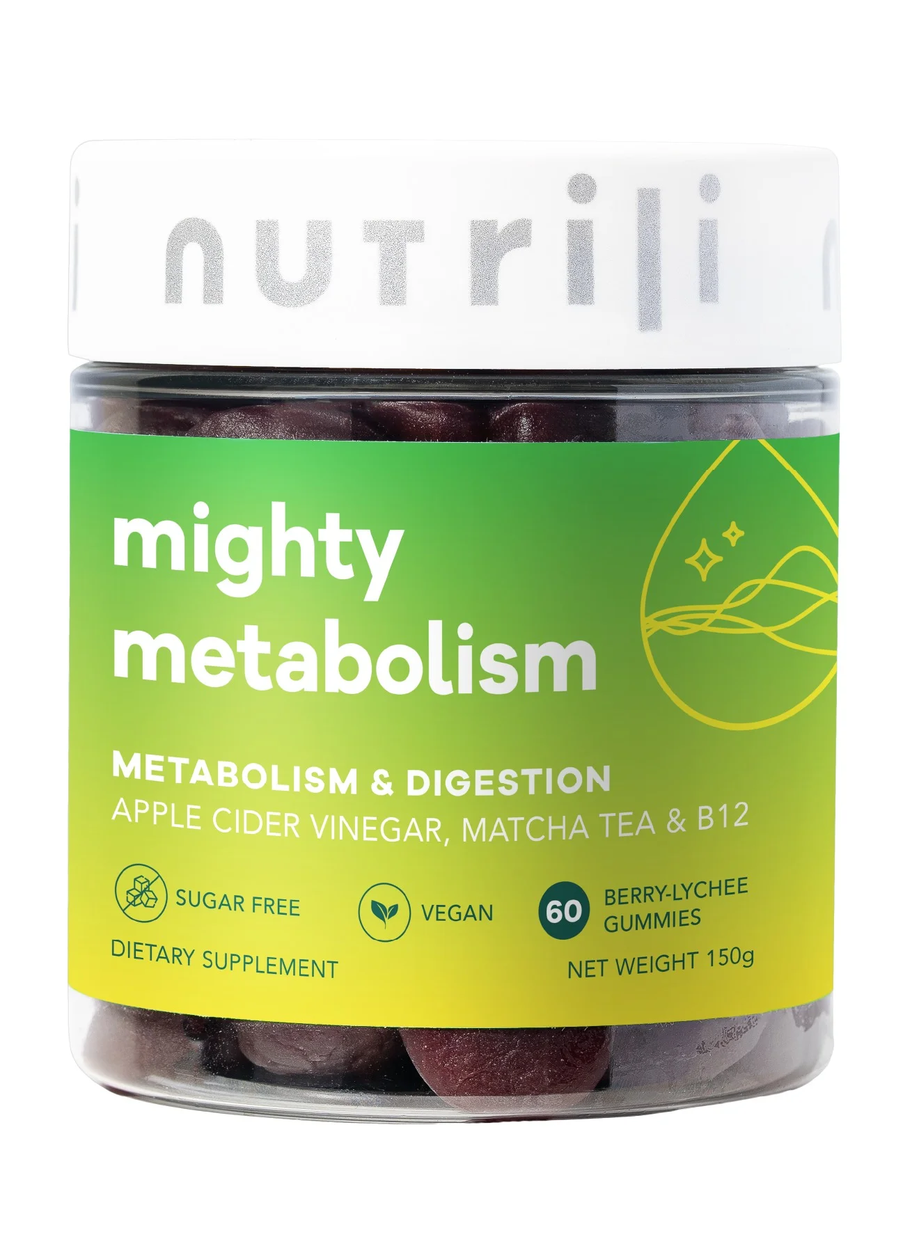 Nutrili Metabolism Support Supplement Berry Flavor (60 Capsules) vzemi