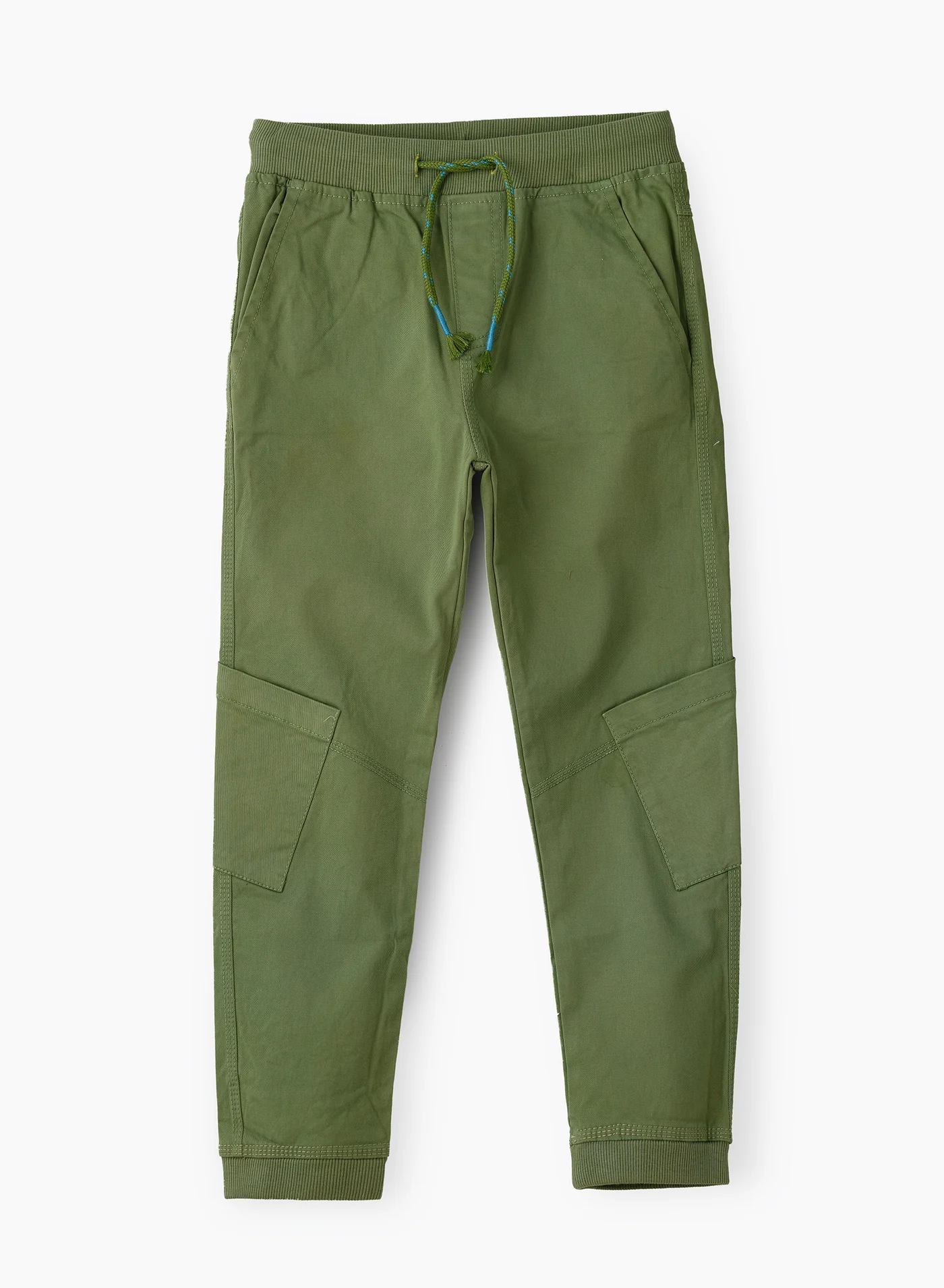 JAM Boys Woven Cotton Cargo Jogger Pants Premium Casual Trousers for Kids (Khaki, 120 cm) 27y6w