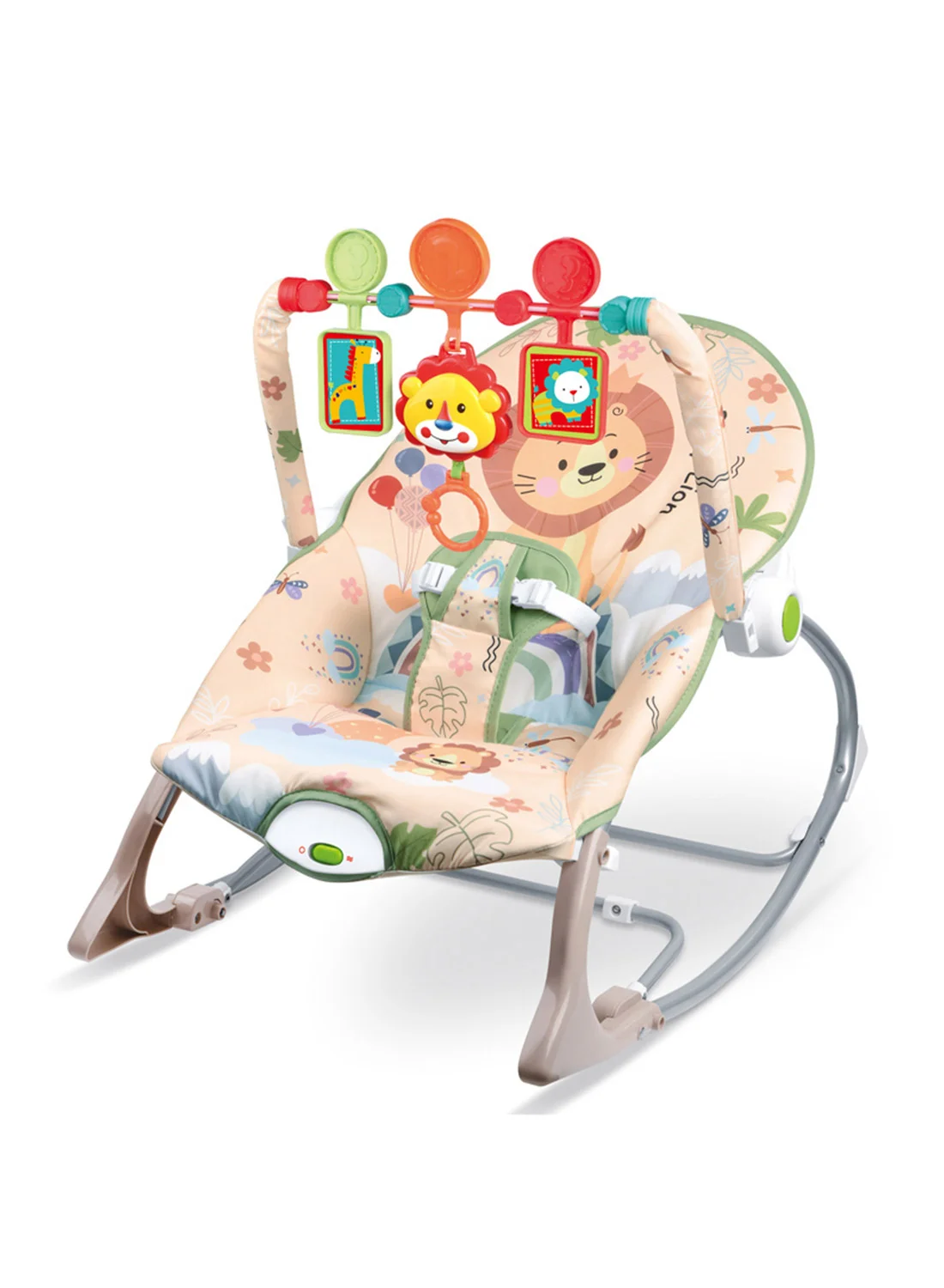 MaBaby Multifunctional Baby Rocker Chair with Music and Toy Bar (Newborn to Toddler, Adjustable Recline) zoi5b