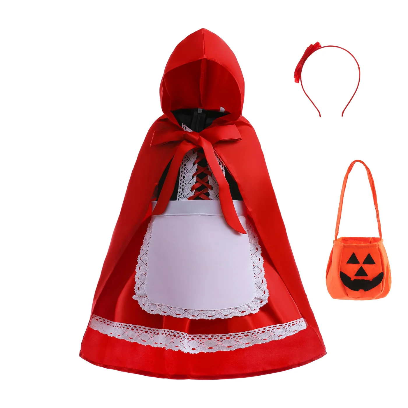 Dressy Daisy Little Red Riding Hood Costume Set with Cloak Cape for Toddler Girls (Red, 2T-3T) dcoi4