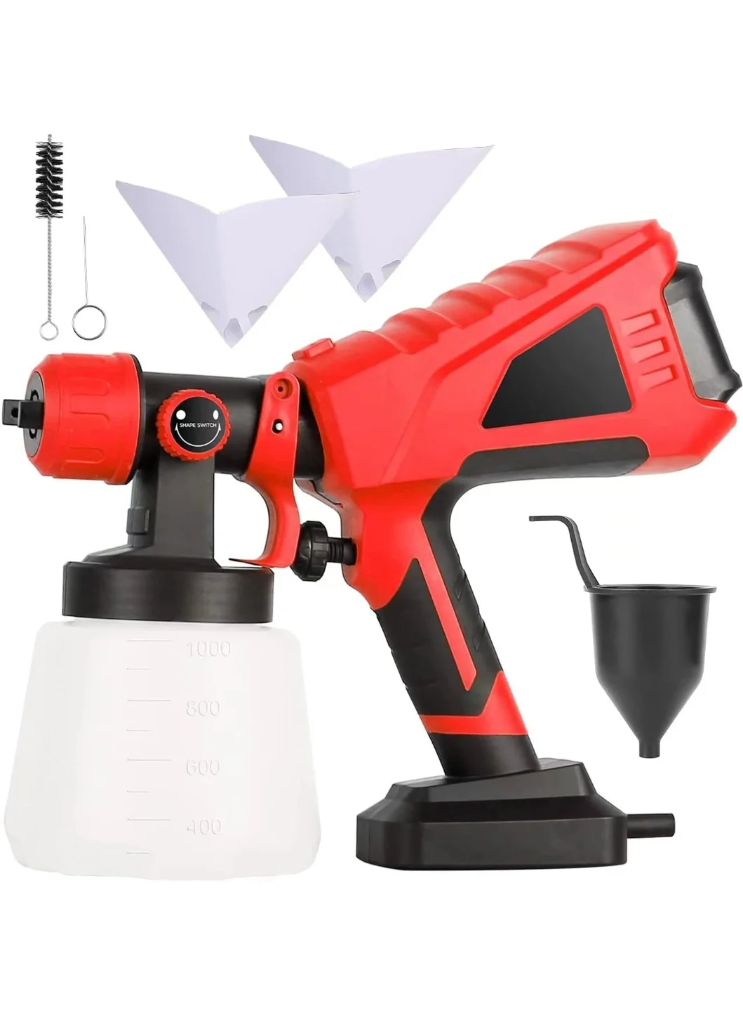 AIWANTO 600W HVLP Electric Paint Sprayer Professional Spray Gun with 3 Patterns and 1000ml Detachable Cup for Home Furniture and Walls 8e693