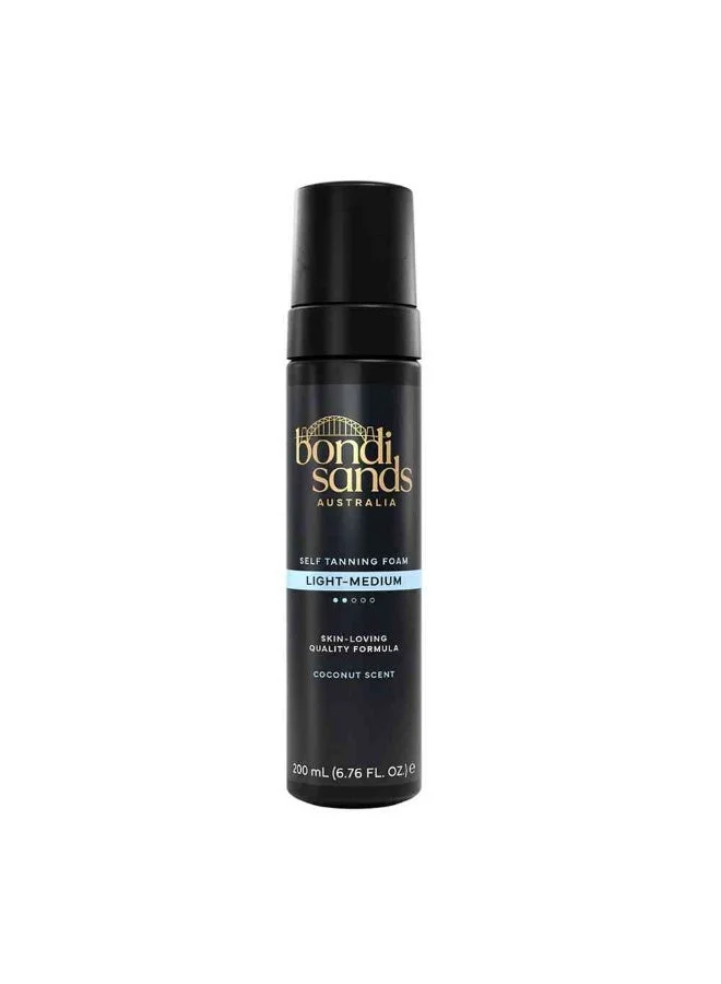BONDI SANDS Self Tanning Foam Light Medium Streak-Free Natural Bronze Mousse for Fair to Medium Skin Tones (200 mL) p5bhf
