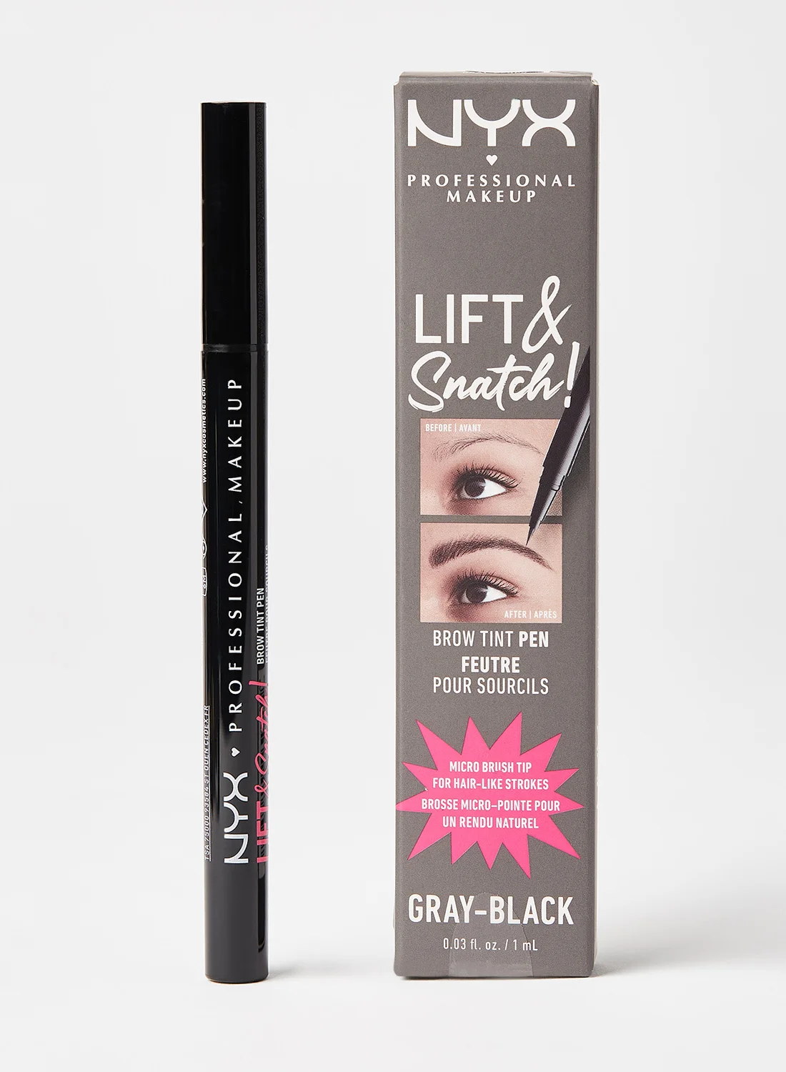 Brow Tint Pen Precision Eyebrow Marker (Grey-Black, 1 mL) mb1x9