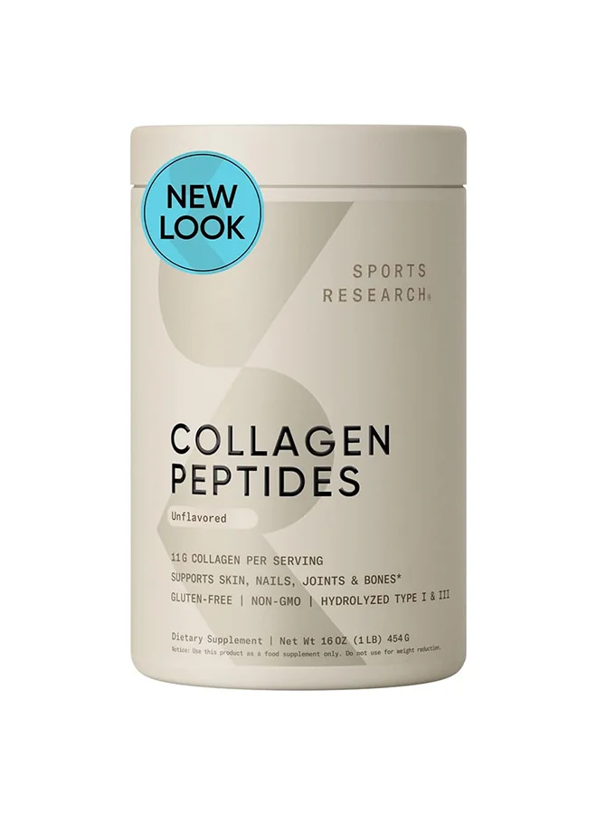 Premium Hydrolyzed Collagen Peptides Powder Type I & III Unflavored (454g) vm32r
