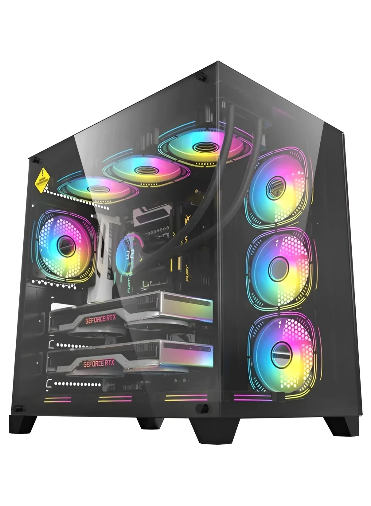 GALAX Gaming Desktop PC (Intel Core i5-14400F, 16GB RAM, 1TB NVMe SSD, 12GB Graphics, 240mm Liquid Cooling, 750W PSU, Windows 11 Pro) - Premium Performance for Gamers v8d2a