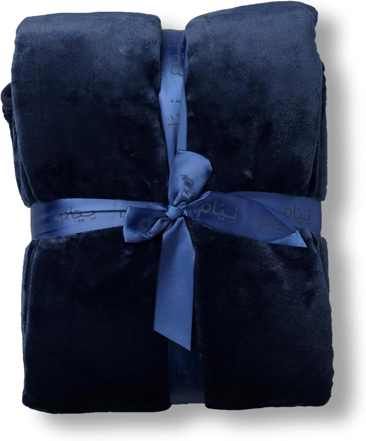 Neyam Premium Velvet Winter Blanket - Soft Solid Polyester Bedding (Dark Blue, 200x150 cm) rq9xg