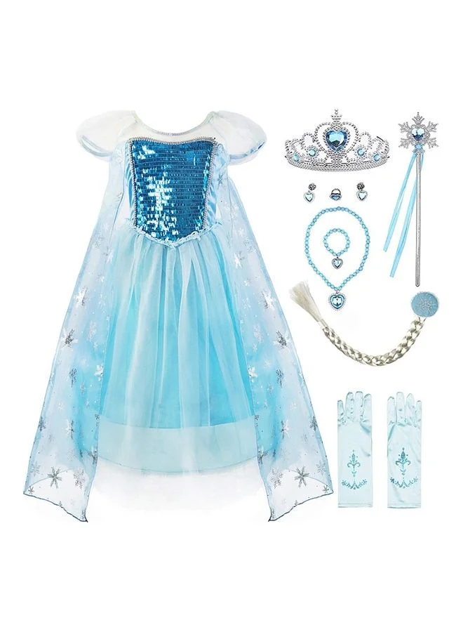 XiuWoo Princess Party Costume Premium Fabric Dress for Kids (100cm) sr6no