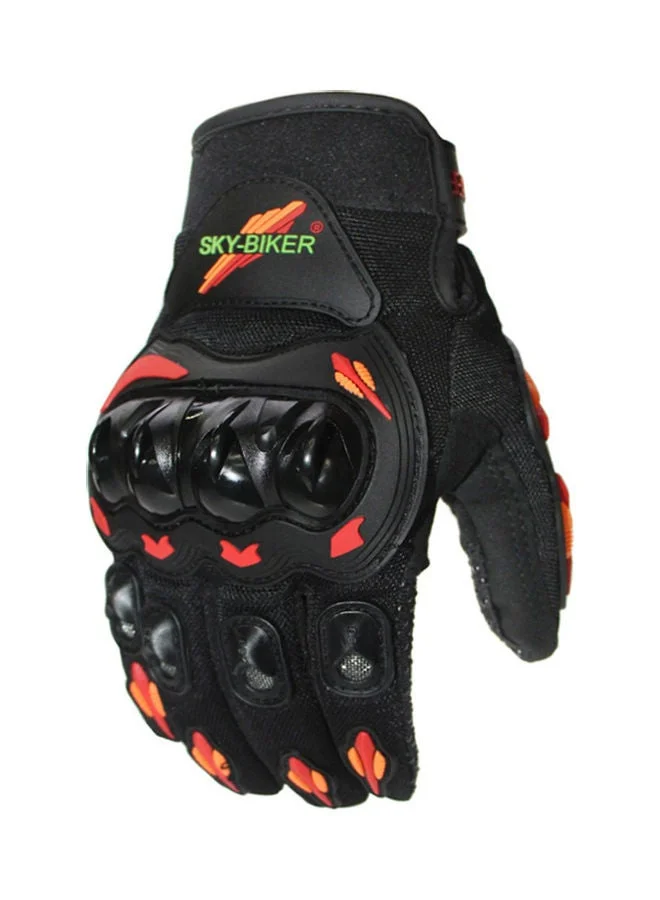 MUNTAQI Hard Shell Motorcycle Gloves Protective Gear for Outdoor Riding (Black, Large) 3suen