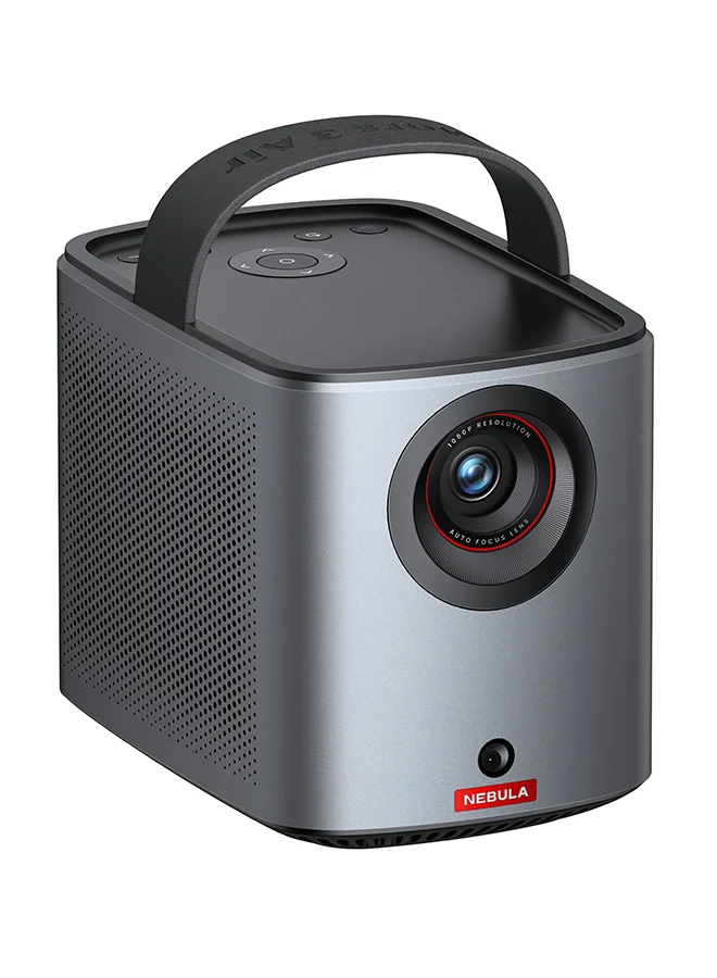 Premium Portable Smart Mini Projector 1080p Full HD 400 ANSI-Lumen Wi-Fi Enabled Home Cinema System with Built-in Speaker (Black) x3dv7
