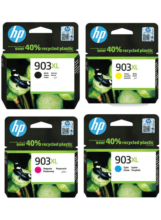 Premium High-Yield Ink Cartridge Set (Multicolor, 4-Piece Pack) sdfio