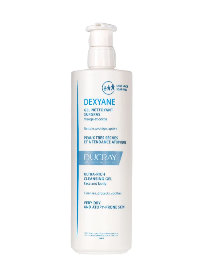 DUCRAY Dexyane Ultra-Rich Cleansing Gel for Dry and Atopy-Prone Skin (Face, Hair, and Body, 400 mL) n9vy3