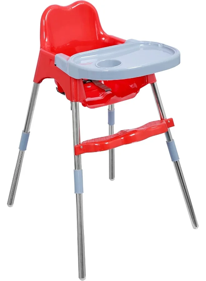 Esqube Bobo Baby Feeding Chair with Tray and Foot Rest (Red, Kids) fnwof