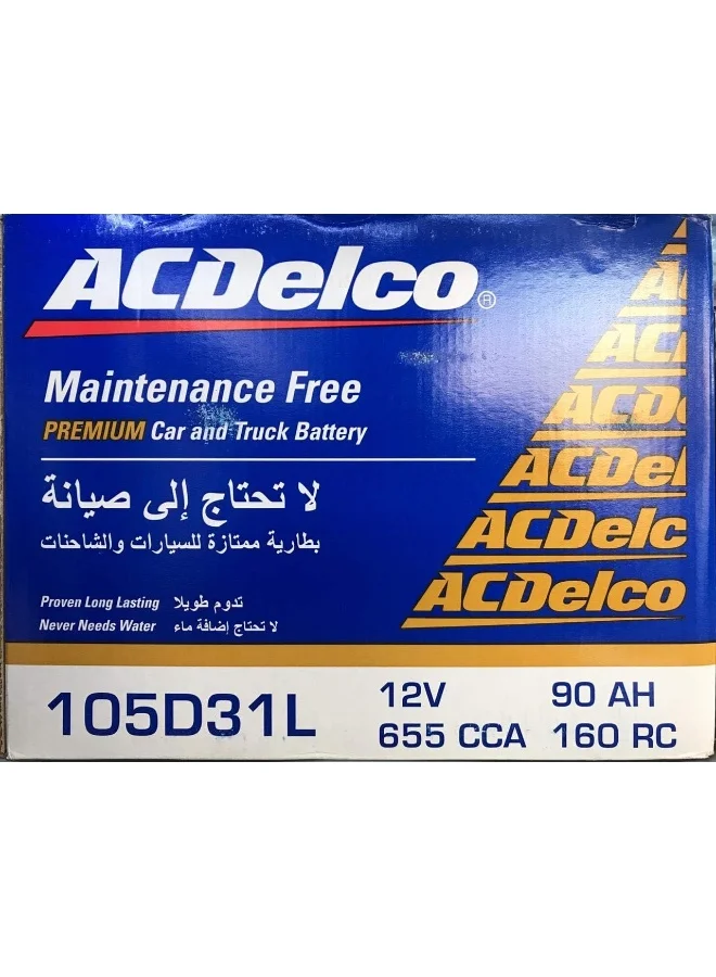 Premium Automotive Maintenance-Free Car Battery 12V 90Ah (105D31LMF) q1et3