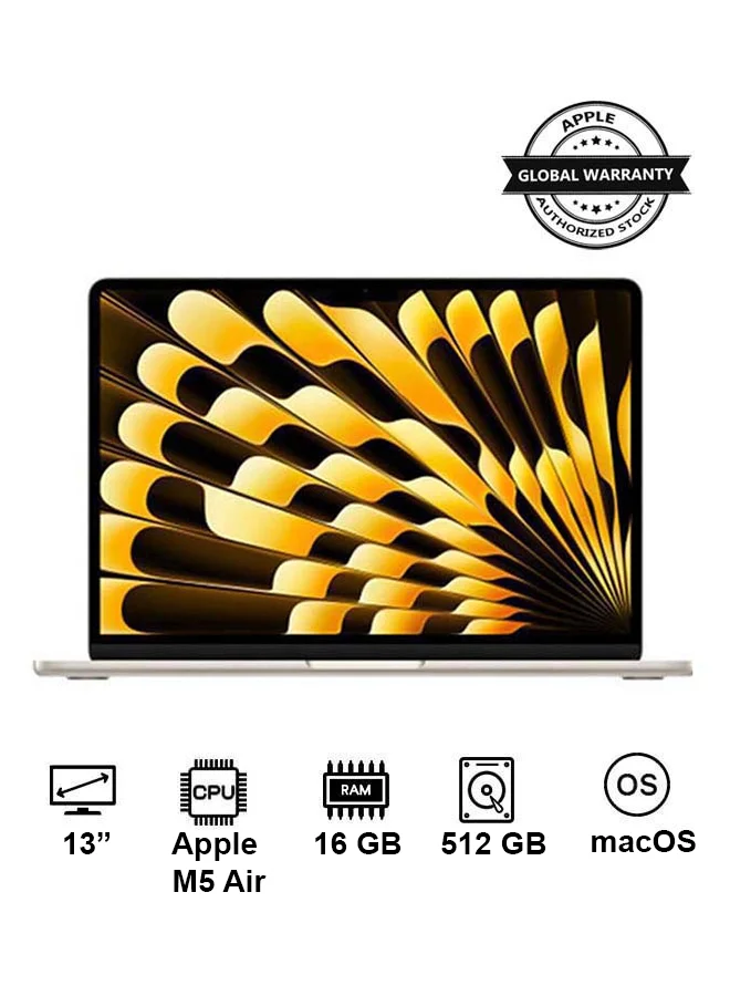 Premium Smart Laptop 13 Inch Display 16GB RAM 512GB SSD High-Performance Notebook (Starlight, 13 Inch) 79jag