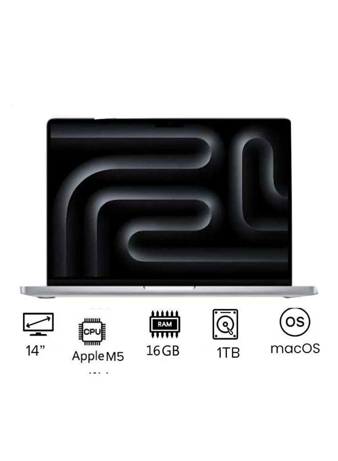 Premium Smart Laptop Pro 14 Inch Display 16GB RAM 1TB SSD High-Performance Professional Notebook (Silver, 14 Inch) 2elb0