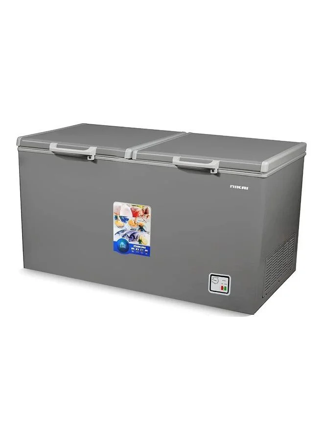 NIKAI Double Door Chest Freezer Premium Large Capacity Storage (Silver, 700 L) w1rcw