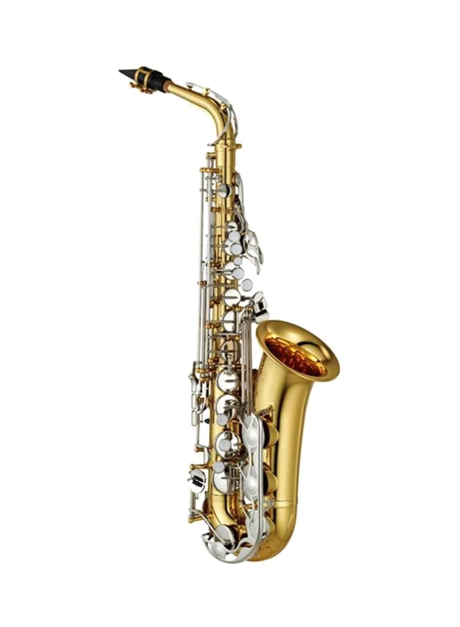 Professional Alto Saxophone Premium Metal Wind Instrument for Students and Musicians (Gold, Standard Size) ol4v2