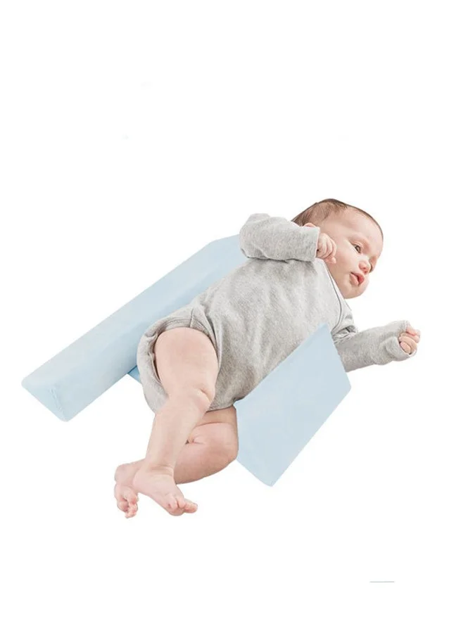 MIRFA Baby Side Sleeper Wedge with Removable Anti-Roll Positioner (Blue, 40 cm x 30 cm) u6r07