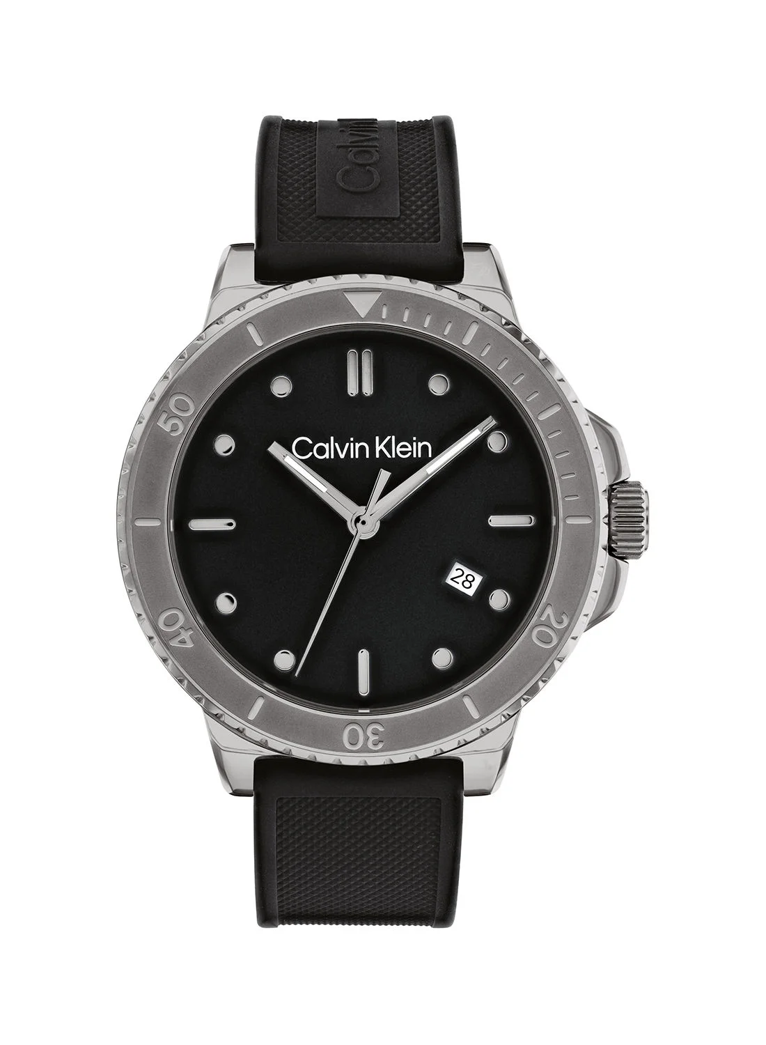 Premium Analog Sport Watch for Men Silicone Band Water-Resistant Casual Timepiece (Black, One Size) pmvgx
