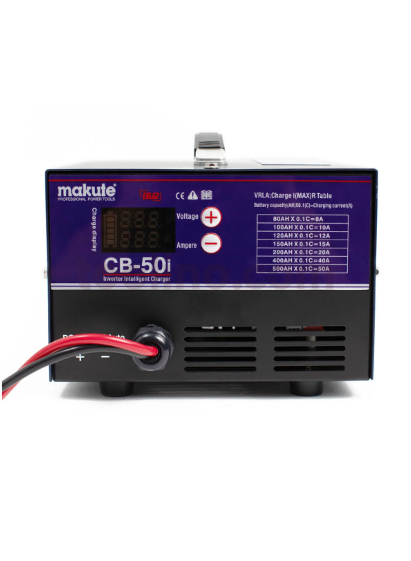 Makute Portable Battery Charger 12V/24V Professional Automotive Power Station for Vehicles and Electric Tools (CB-50i) doz1d