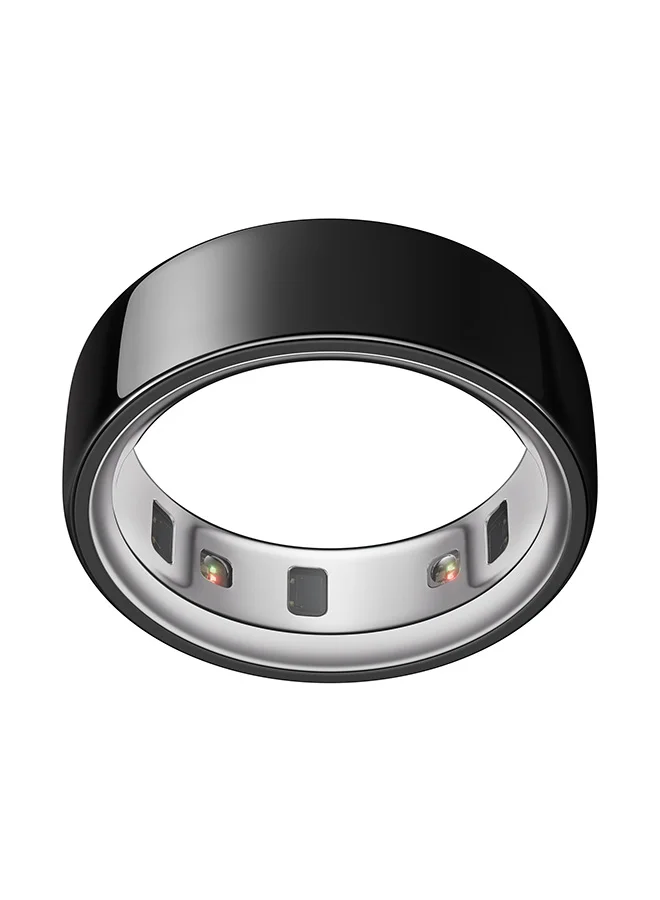 Premium Smart Health Tracking Ring Sleek Fitness Monitor (Black, Size 4) wrhmo