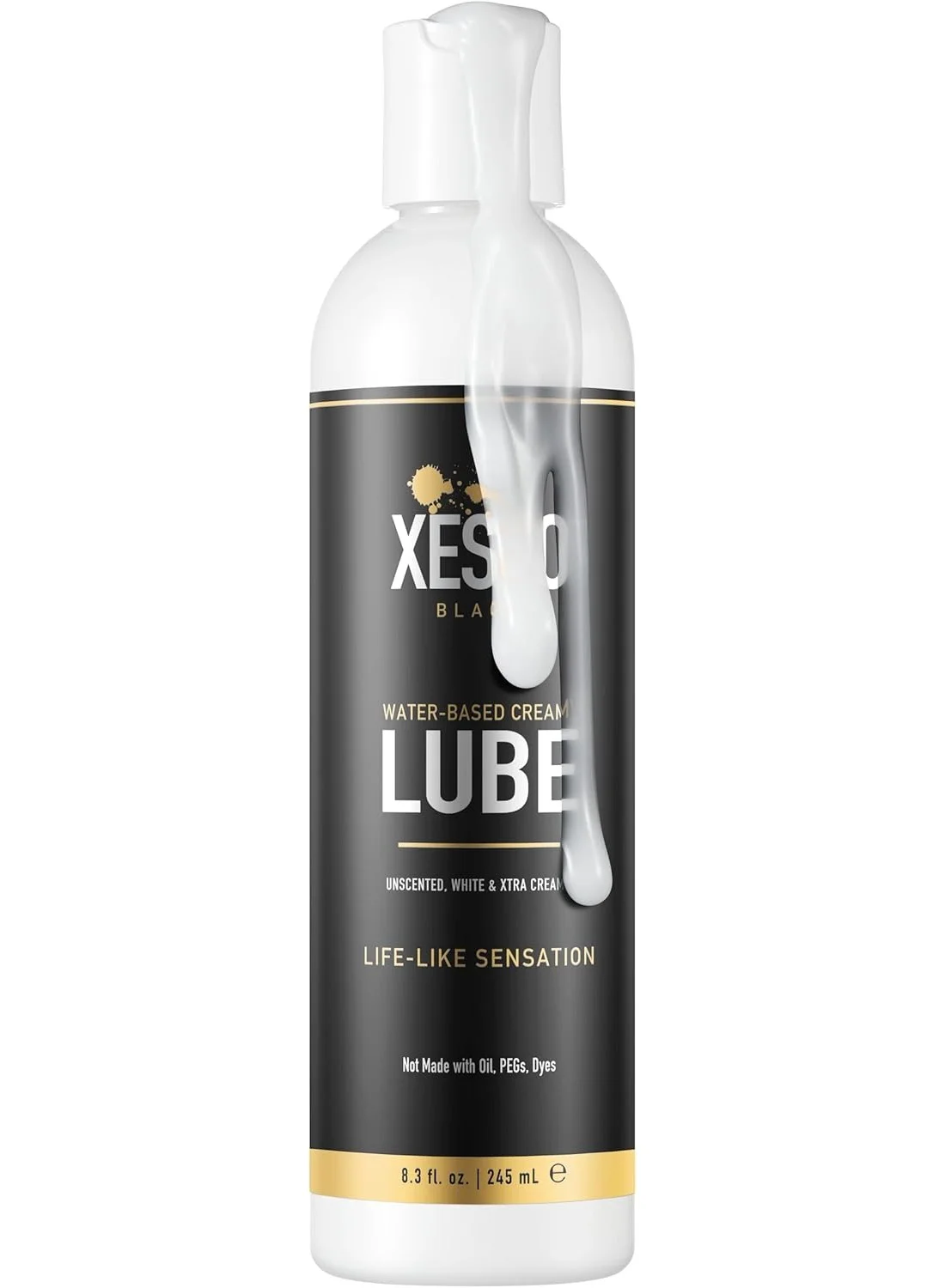 Xesso Water-Based Creamy Lubricant Premium Unscented Personal Glide for Couples (White, 245 mL) mv35s