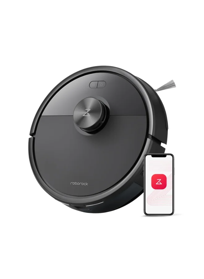 Premium Robot Vacuum and Mop with LiDAR Navigation, 10000Pa Suction, Dual Anti-Tangle System, Self-Emptying Base for Pet Hair and Carpet (Black, 60 W) aociw