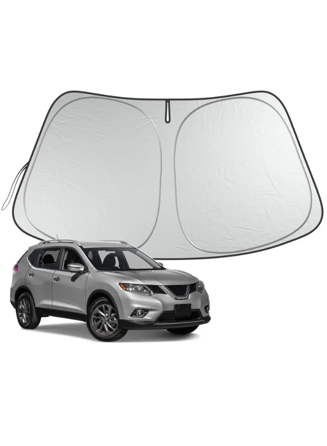 FETUSI Car Windshield Sun Shade for SUV Foldable Reflective Polyester Heat Blocking Visor Cover (Custom Fit for 2014-2020 Models) fq65w