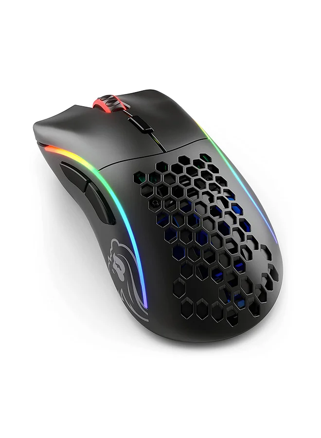 Premium Lightweight Wireless Gaming Mouse Ergonomic Honeycomb Design RGB Lighting (Matte Black, 67g) 4lydb