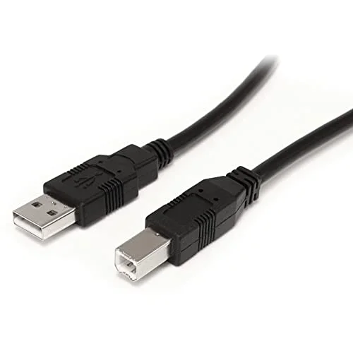 StarTech.com Active USB 2.0 A to B Printer Cable Premium Data Transfer Cord (Black, 9 m) 54d28