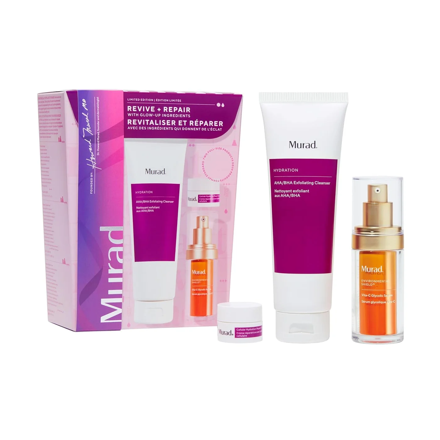 Premium Skin Care Regimen Set (3-Piece Collection) Includes Cleanser 15 mL, Serum 30 mL, and Hydration Cream 7.5 mL vk9iz