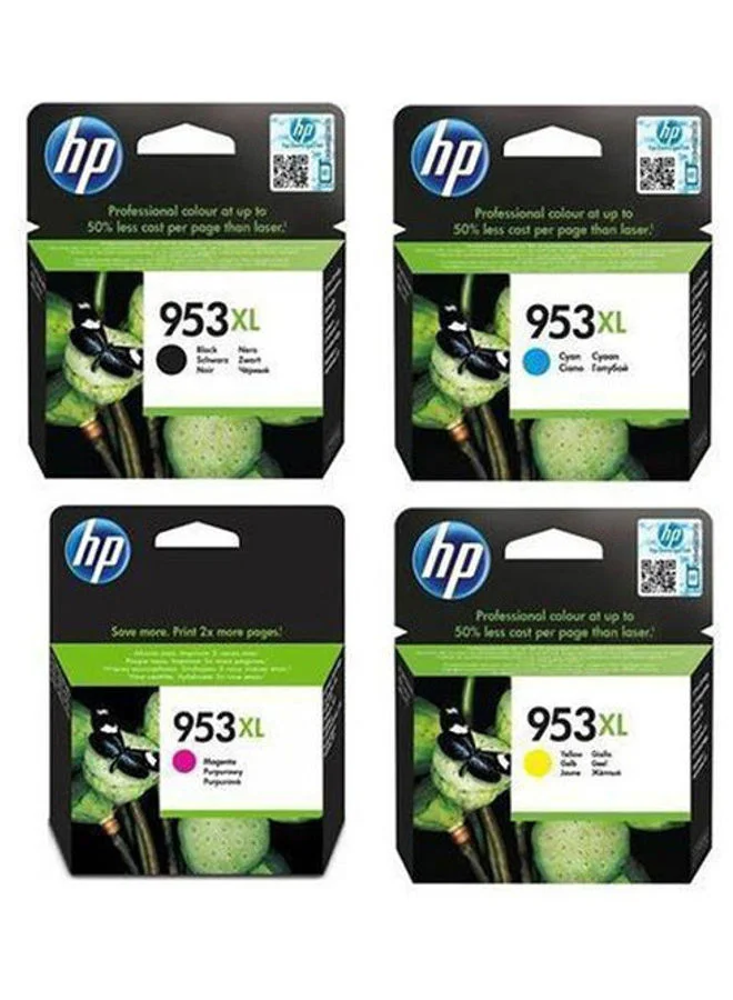 Premium High-Yield Ink Cartridge Set (Multicolour, 4-Pack) 23n0j