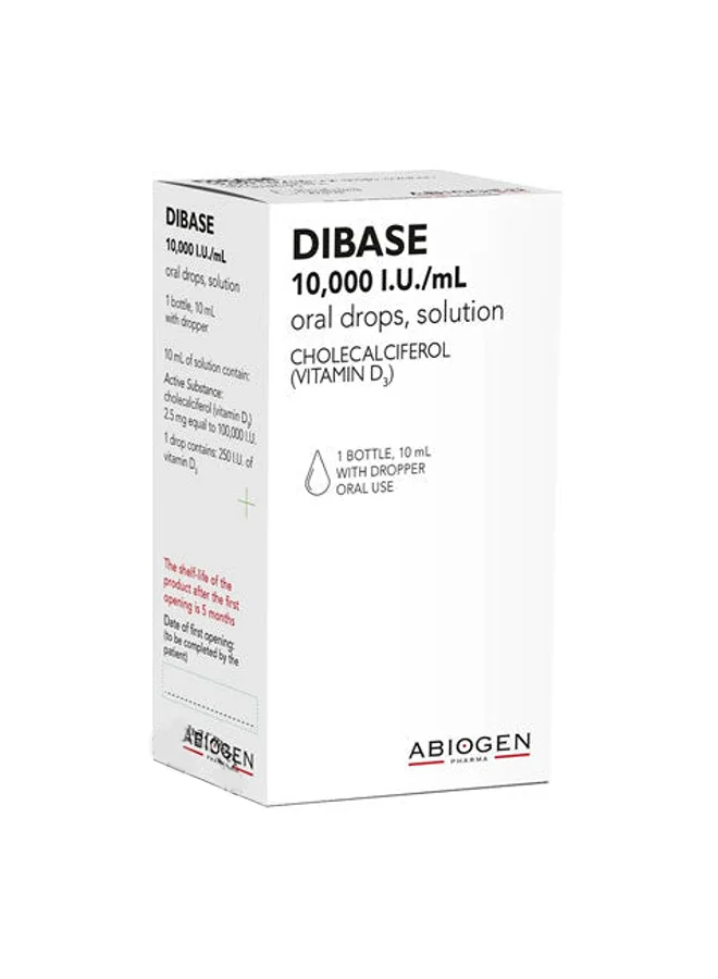 Dibase Vitamin D3 Oral Drops Premium Nutritional Supplement (10000 IU, 10 mL) 272jb