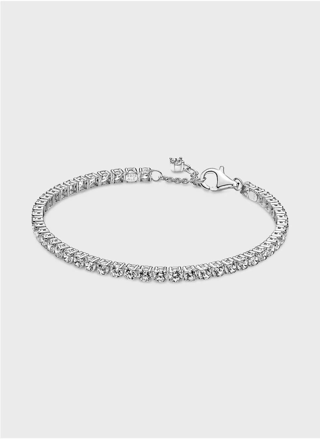 Premium Sparkling Tennis Bracelet Cubic Zirconia Elegant Wrist Accessory for Women (18 cm) cxll2
